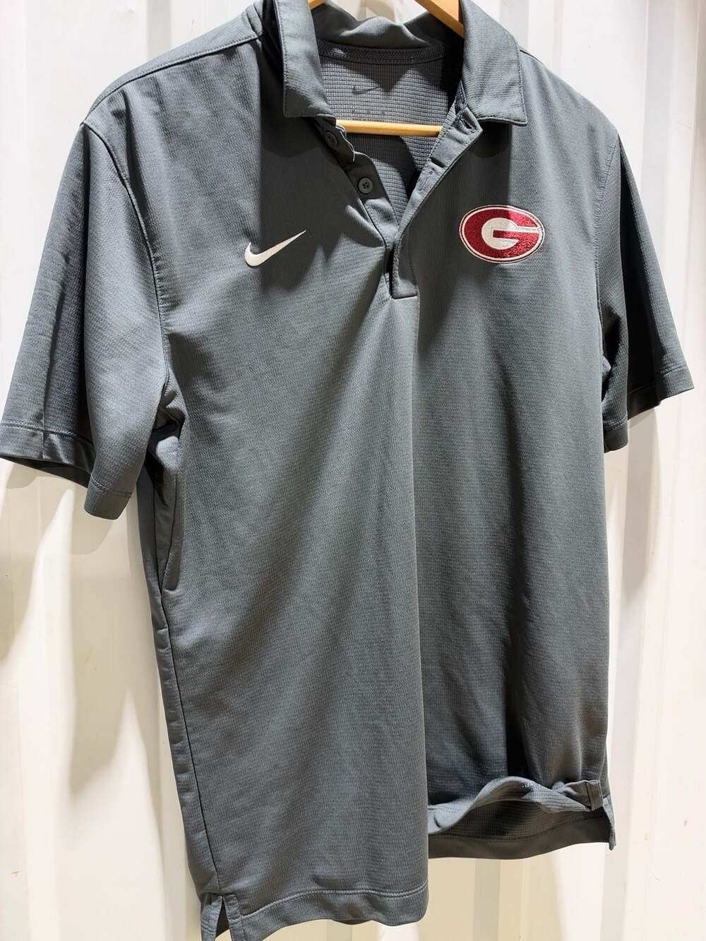 Nike Georgia Bulldogs Dri-FIT Polo Size M Gray